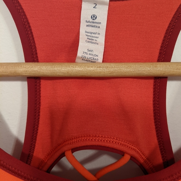 Lululemon Sweaty Or Not Bra II Alarming/Cranberry 2 - Picture 16 of 16